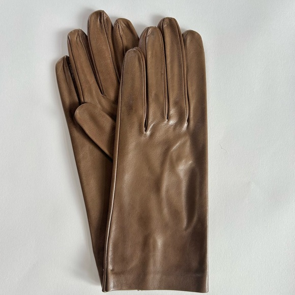 NEW Light Brown Italian Leather Driving Gloves- Unlined - Picture 3 of 6